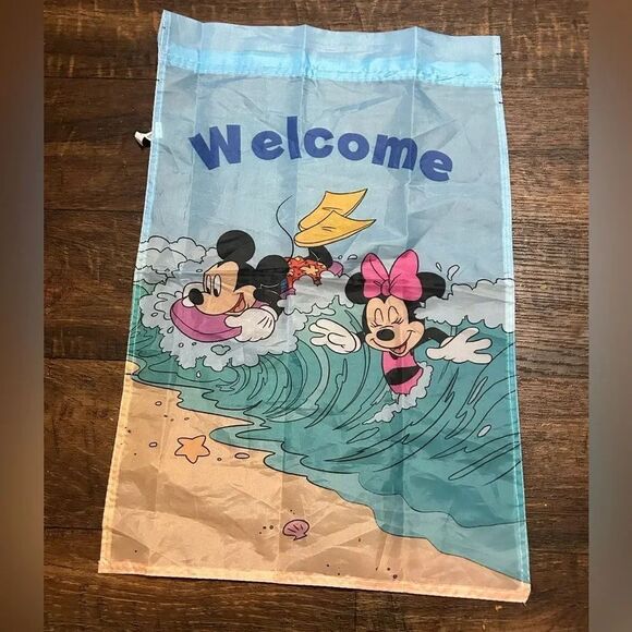Disney Other - Mickey and Minnie Mouse Ocean Beach Welcome Flag